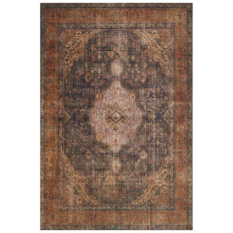 Loloi II Loren Collection LQ-02 Plum / Multi Oriental Area Rug 2ft 3in x 3ft 9in 