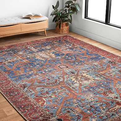 Loloi Loren Blue Red Rug