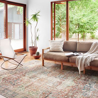 Loloi Loren Brick Multi Area Accent or Area Rug