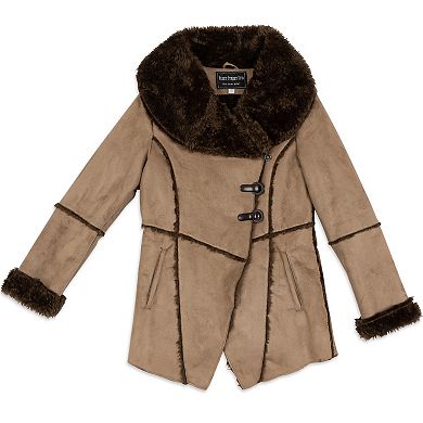 Women's Fleet Street Faux-Fur Collar Faux Shearling Coat