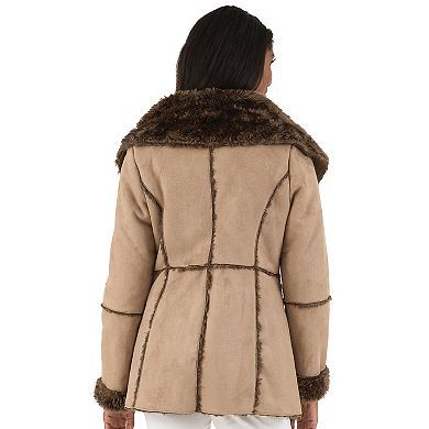 Women's Fleet Street Faux-Fur Collar Faux Shearling Coat
