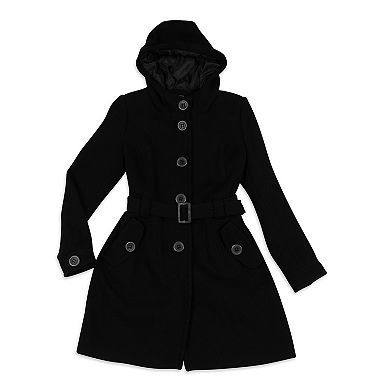 Women's Fleet Street Hooded Textured Wool-Blend Coat