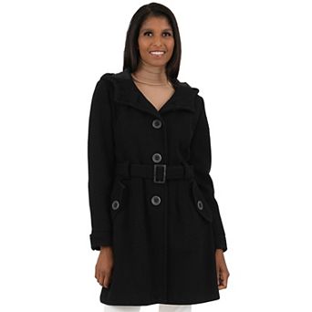 Women's Fleet Street Hooded Textured Wool-Blend Coat