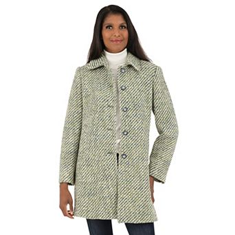 Women's Fleet Street Herringbone Wool-Blend Boucle Coat