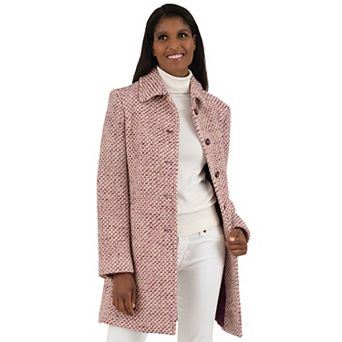 Women's Fleet Street Herringbone Wool-Blend Boucle Coat