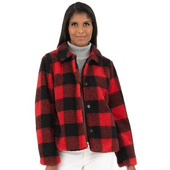 Women's Fleet Street Plush Sherpa Plaid Jacket