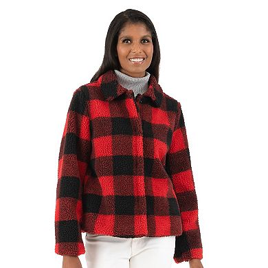 Women's Fleet Street Plush Sherpa Plaid Jacket