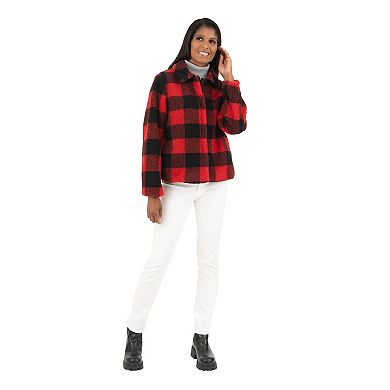 Women's Fleet Street Plush Sherpa Plaid Jacket