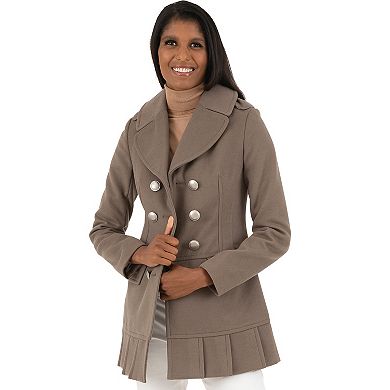 Women's Fleet Street Double-Breasted Skirt-Hem Peacoat