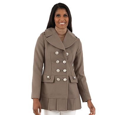 Women's Fleet Street Double-Breasted Skirt-Hem Peacoat