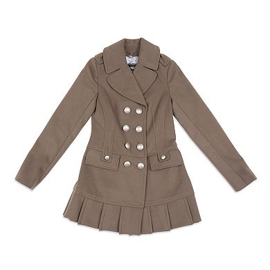 Women's Fleet Street Double-Breasted Skirt-Hem Peacoat