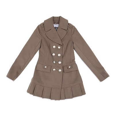 Double breasted skirted peacoat best sale