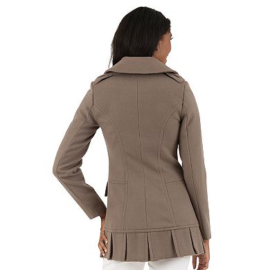 Women's Fleet Street Double-Breasted Skirt-Hem Peacoat