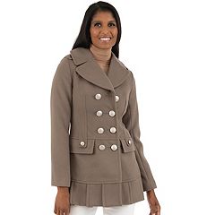 Women's Fleet Street Inner-Hoodie Wool-Blend Plaid Coat