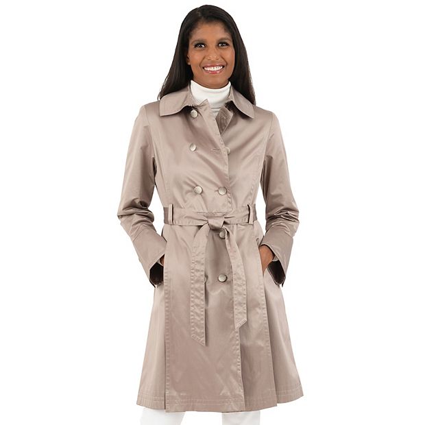 Ladies belted 2025 trench coat