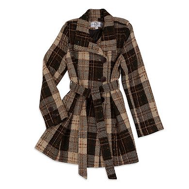 Women's Fleet Street Wool-Blend Plaid Wrap Coat