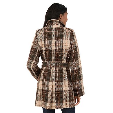 Women's Fleet Street Wool-Blend Plaid Wrap Coat