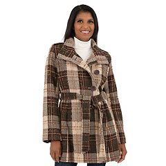 Plaid Wrap Coat