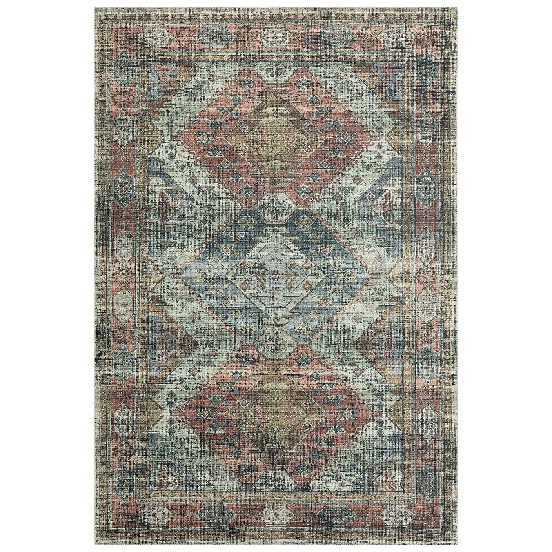 Loloi II Skye Apricot Mist Accent or Area Rug, Multicolor, 8Ft Rnd