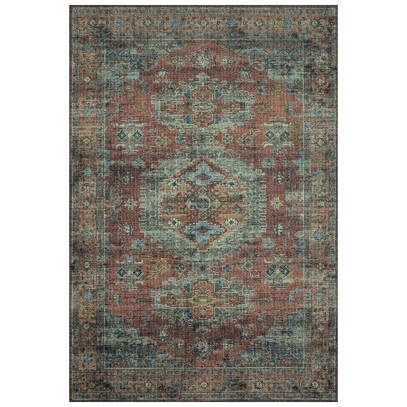 Loloi II Skye Terracotta Skye Accent or Area Rug, Multicolor, 8Ft Rnd