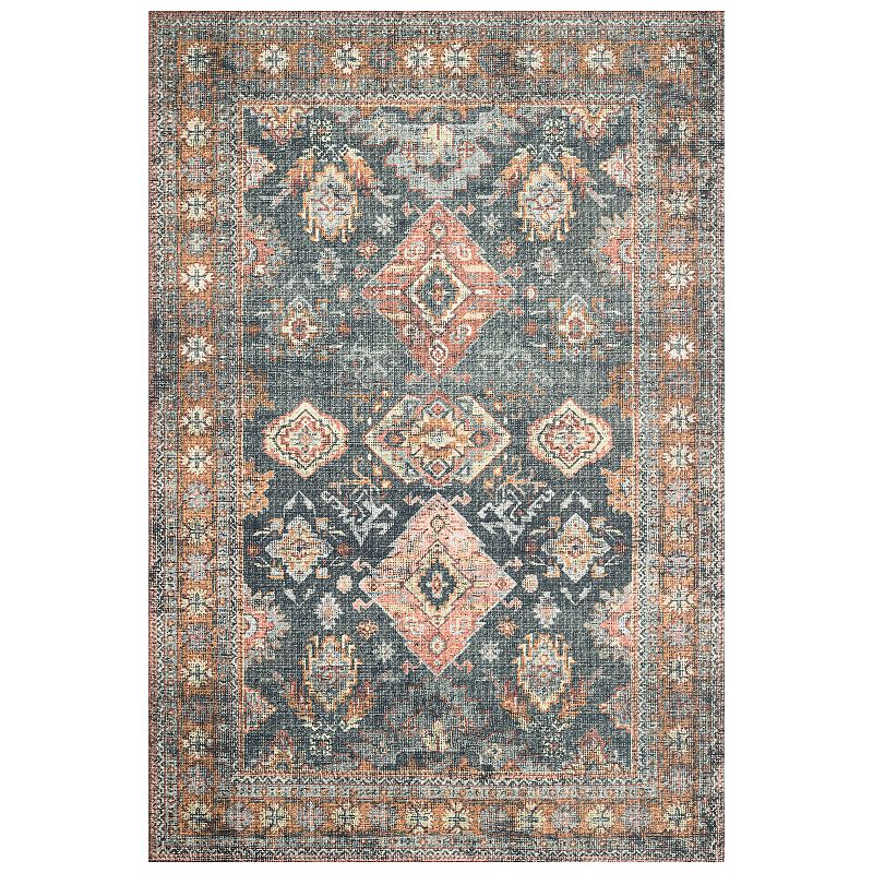 Loloi II Skye Sea Rust Accent or Area Rug, Multicolor, 6Ft Rnd