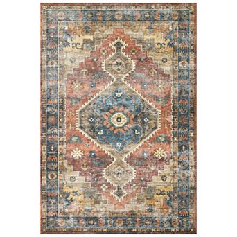 Loloi Skye Rust Blue Accent or Area Rug
