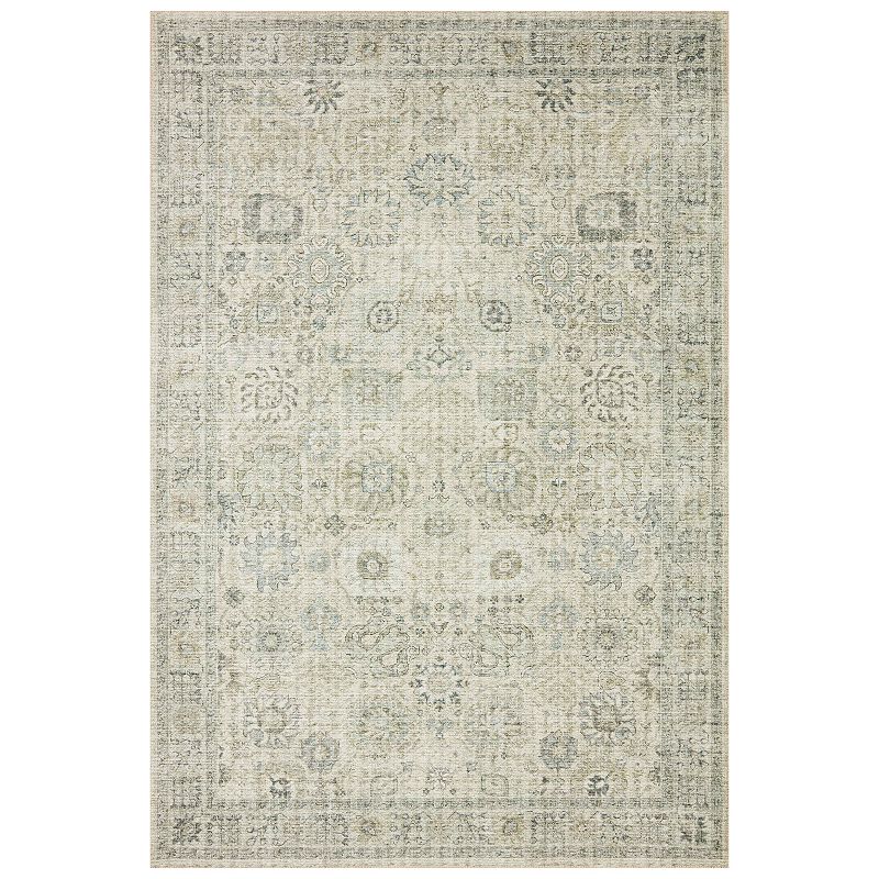 Loloi II Skye Natural Sage Accent or Area Rug, Multicolor, 6Ft Rnd