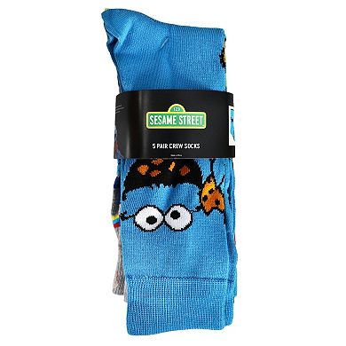 Men's Sesame Street 5-Pack Crew Socks