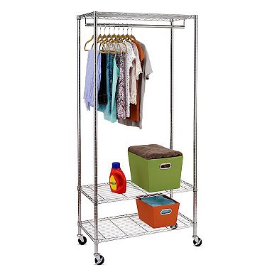 Honey-Can-Do 3-Shelf Deluxe Garment Rack