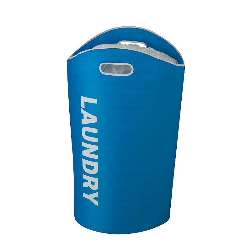 Honey-Can-Do Laundry Hamper with Handles, Blue