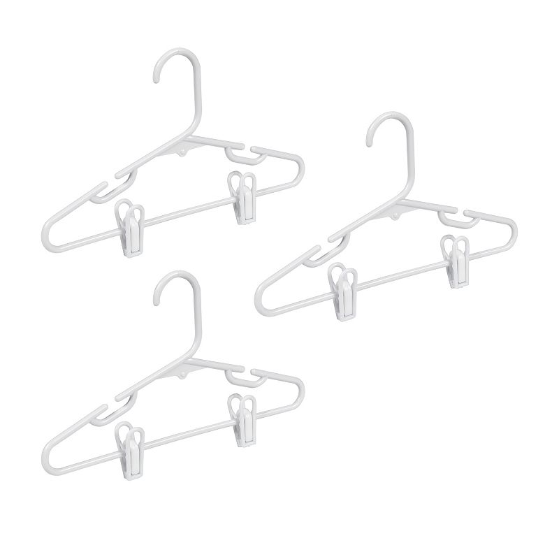 Honey-Can-Do Kids Clothes Hangers with Clips 18-Pack Set, White