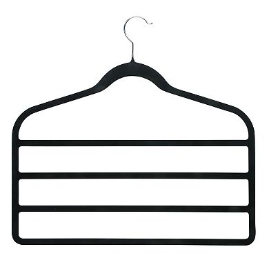 Honey-Can-Do 4-Tier Non-Slip Velvet Pants Hangers 4-Pack Set