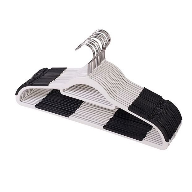 Honey-Can-Do 50-Pack Rubber Grip No-Slip Plastic Hangers, White