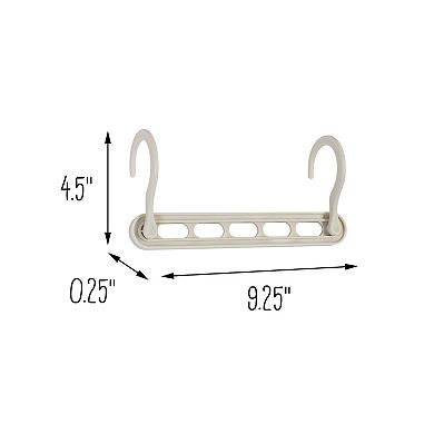 Honey-Can-Do Cascading Collapsible White Plastic Hangers 20-Pack Set