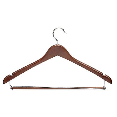 Honey-Can-Do Contoured Cherry Suit Hangers 6-Pack Set