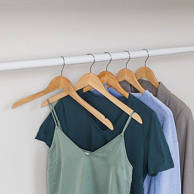 Honey-Can-Do Maple Wood Shirt Hangers 20-Pack Set