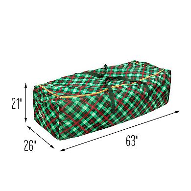 Honey-Can-Do Plaid Rolling Tree Storage Bag