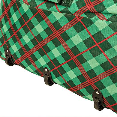 Honey-Can-Do Plaid Rolling Tree Storage Bag