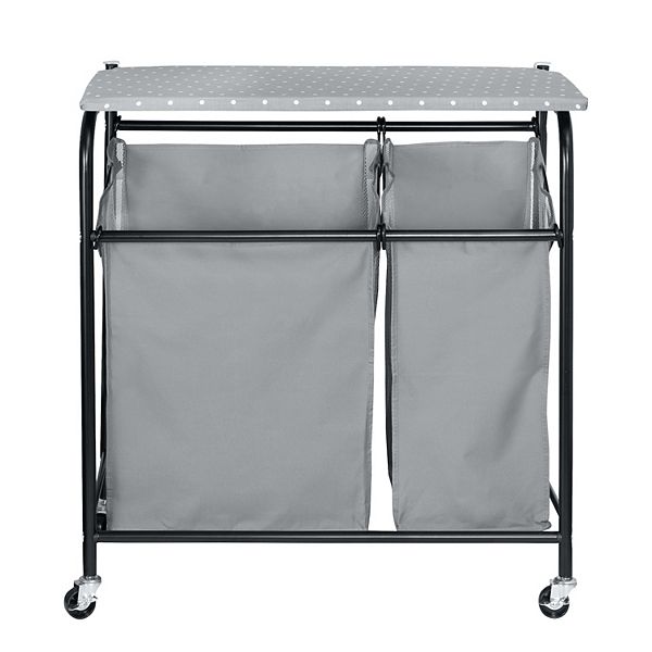 HoneyCanDo Uneven Laundry Sorter & Ironing Board