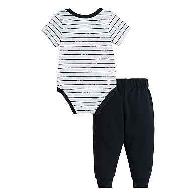 Newborn Baby Boy Nike "Just Do It" Striped Bodysuit & Pants Set