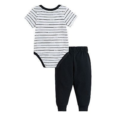 Baby Boy Nike "Just Do It" Striped Bodysuit & Pants Set