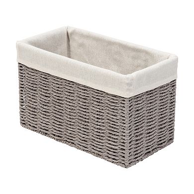 Honey-Can-Do Twisted Paper Rope Woven 7-Piece Bathroom Storage Basket Set
