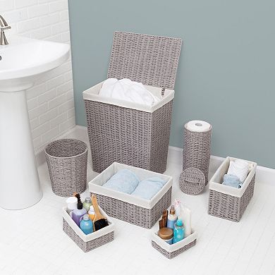 Honey-Can-Do Twisted Paper Rope Woven 7-Piece Bathroom Storage Basket Set