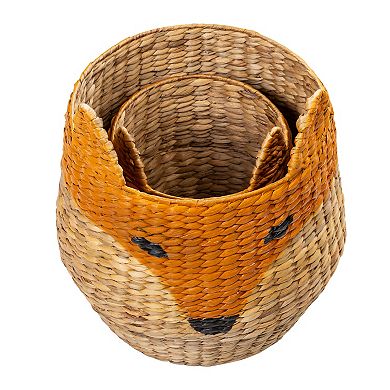 Honey-Can-Do 2-Piece Fox-Shaped Storage Basket Set