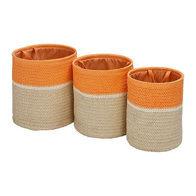 Honey-Can-Do 3-Piece Paper Straw Nesting Basket Set