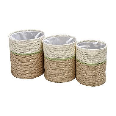 Honey-Can-Do Small Nesting Paper Straw 3-Piece Basket Set