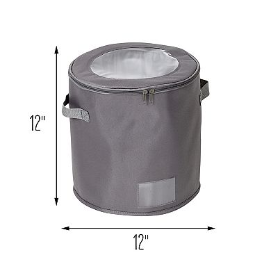 Honey-Can-Do 12-in. Round Dinnerware Storage Box