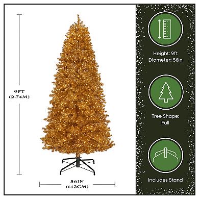 National Tree Company 9-ft. Pre-Lit Gold Finish Metallic Artificial Christmas Tree
