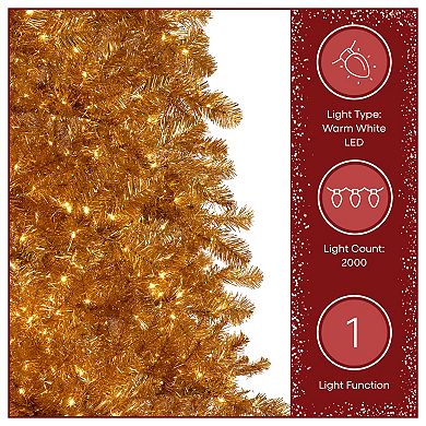 National Tree Company 9-ft. Pre-Lit Gold Finish Metallic Artificial Christmas Tree