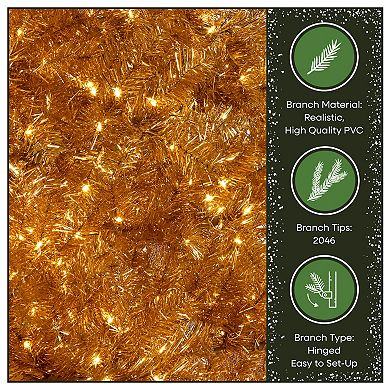 National Tree Company 9-ft. Pre-Lit Gold Finish Metallic Artificial Christmas Tree